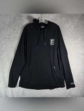 Barbell Apparel Pullover Hoodie Mens Size XL Extra Large Black Kangaroo Pocket